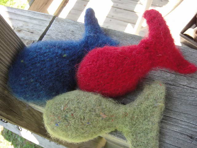 Felted Fish Cat Toys