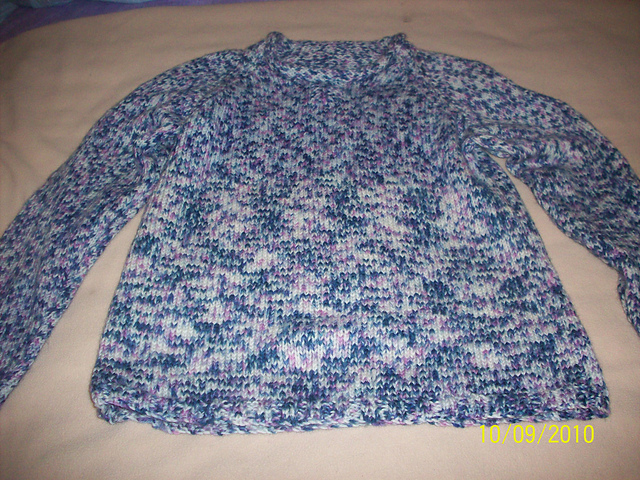 Simple Sweater with Roll Sleeves
