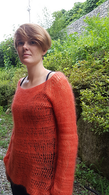 Lacy Mixed Stitch top