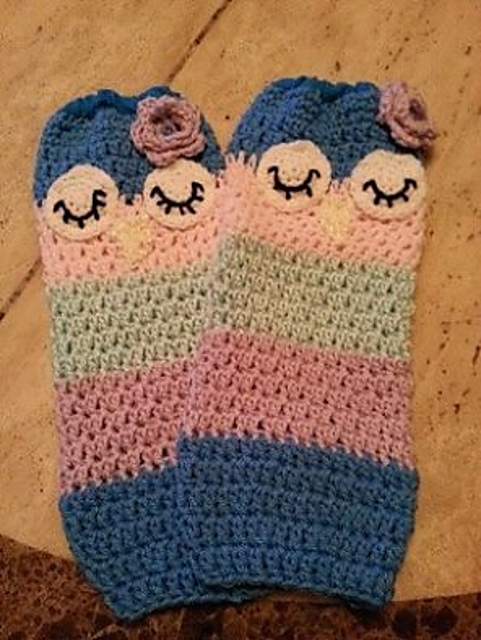 Sleepy Owl Child Legwarmers