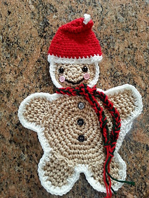 Gingerbread man hotpad/potholder