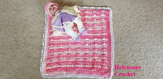 Flower of My Heart Baby Blanket and Hat