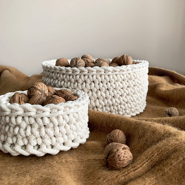 Crochet baskets
