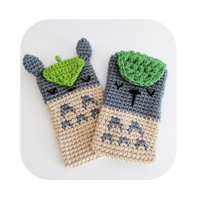 totoro cell phone case sleeve 2in1