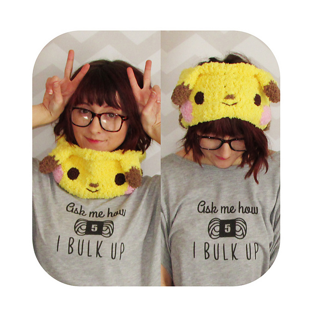 fuzzy pikachu pokemon cowl headband