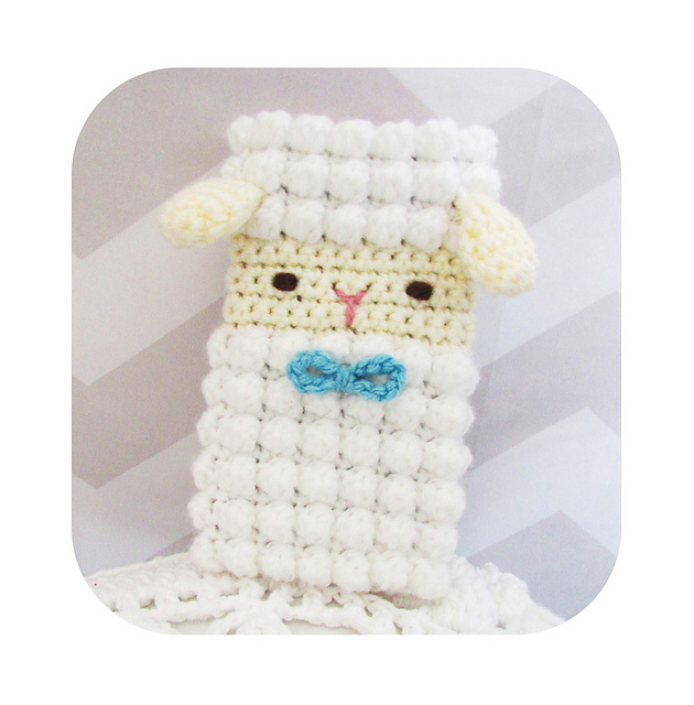 sheep with bow phone sleeve