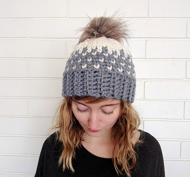 Jessica knit look hat