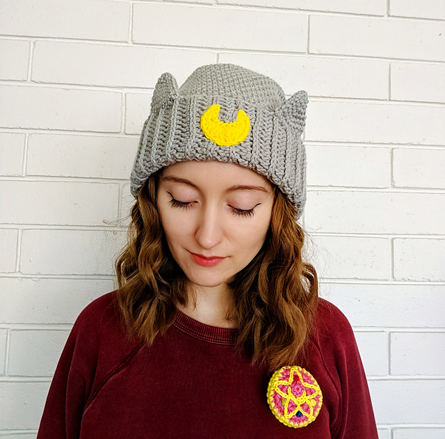 Moon cat beanie