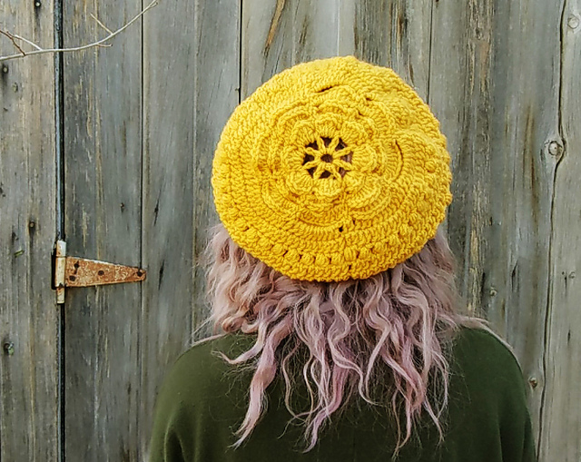 slouchy flower hat