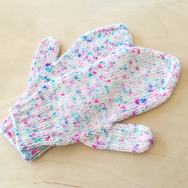 Simple Speckled Mittens