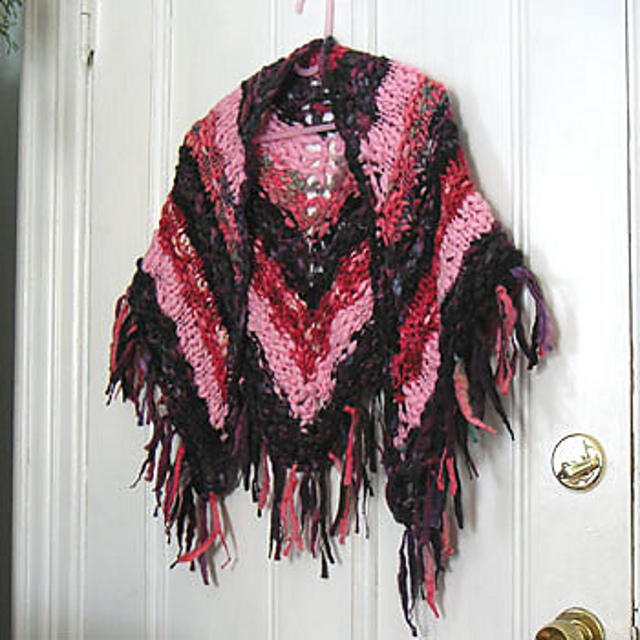 Handspun Thick and Thin Shawl