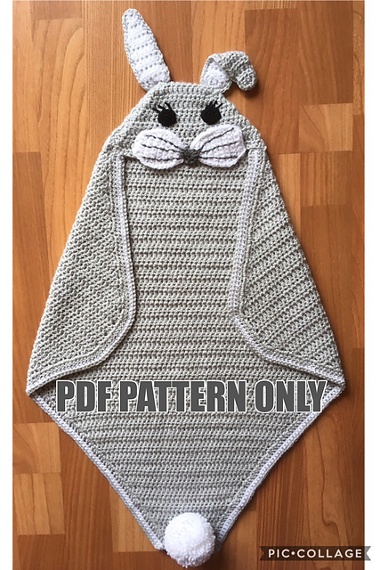 Ravelry: Rabbit Hooded Wrap Blanket pattern by Helen McLean