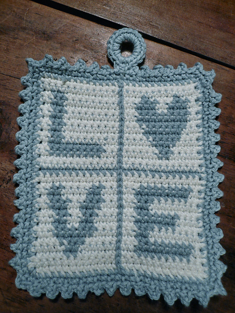 Love! Crochet Potholder
