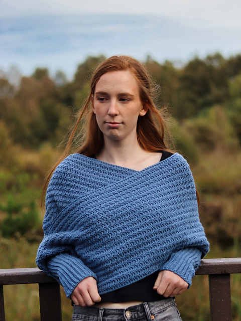 Misty Lake Wrap Sweater