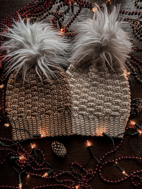 Winter Basketweave Beanie