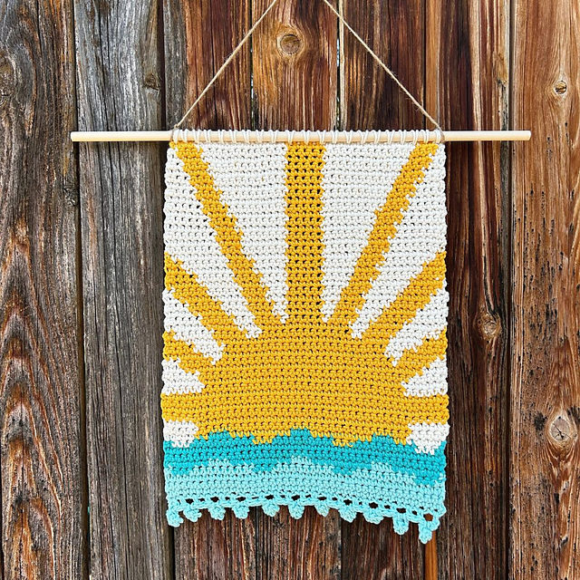 Sunshine Waves Wall Hanging