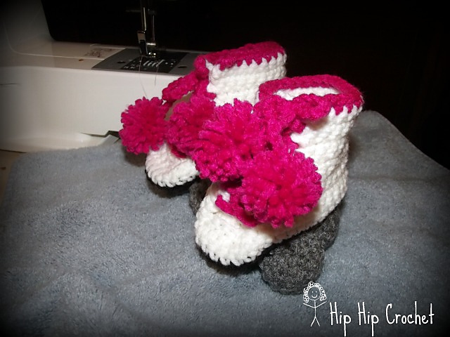 Roller Skate Baby Booties