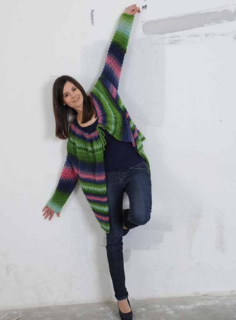 Lochmusterjacke mit Tunnelzug