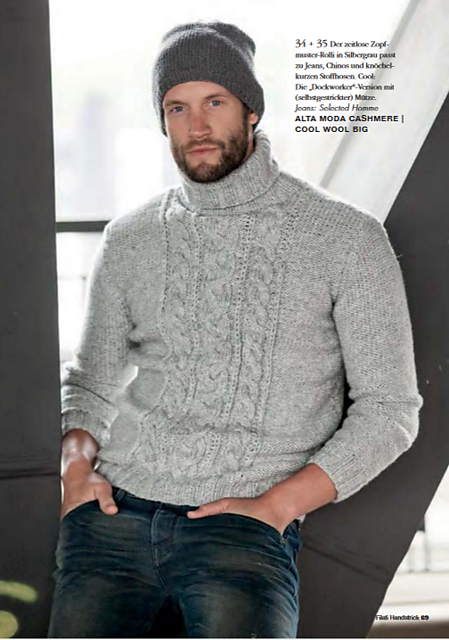 # 34 Pulli mit Zopfmuster