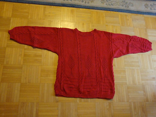 Pulli mit Loch- und Zopfmuster, Modell 7