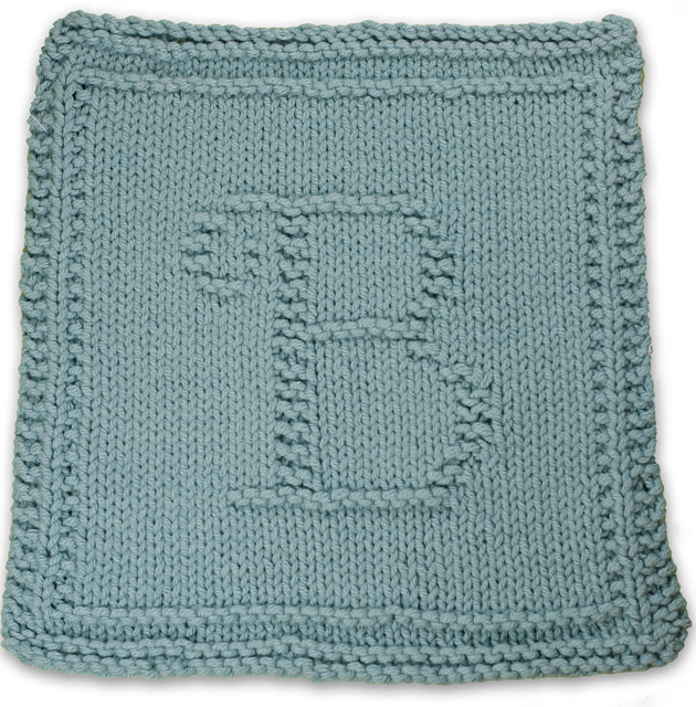 Monogrammed Dishcloth Letter B