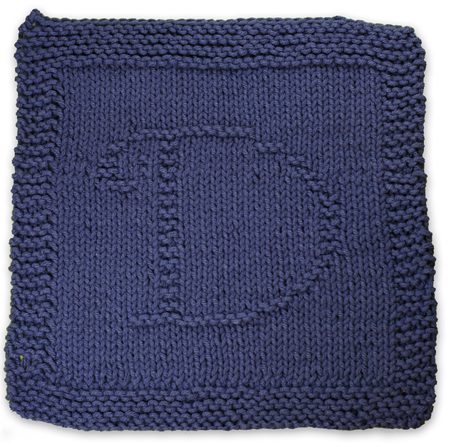 Monogrammed Dishcloth Letter D