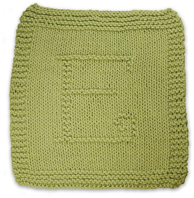 Monogrammed Dishcloth Letter E