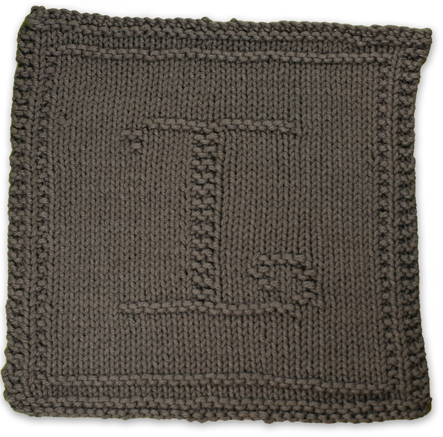 Monogrammed Dishcloth Letter I