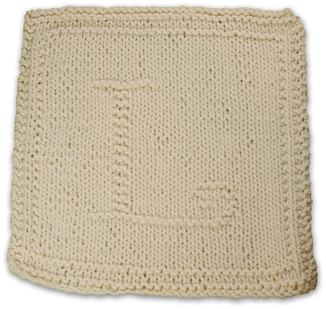 Monogrammed Dishcloth Letter L