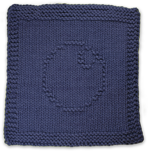 Monogrammed Dishcloth Letter O
