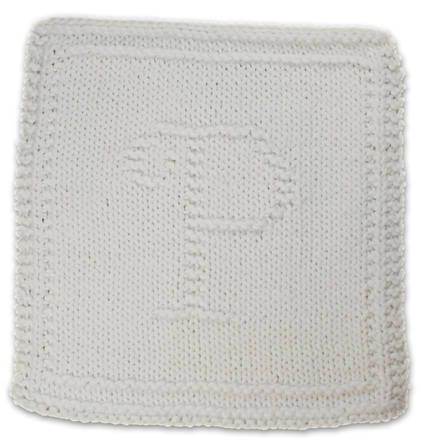 Monogrammed Dishcloth Letter P