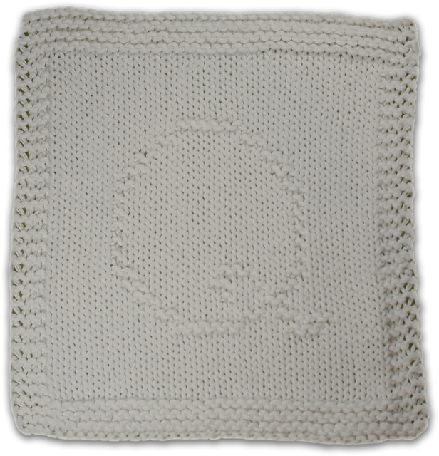 Monogrammed Dishcloth Letter Q