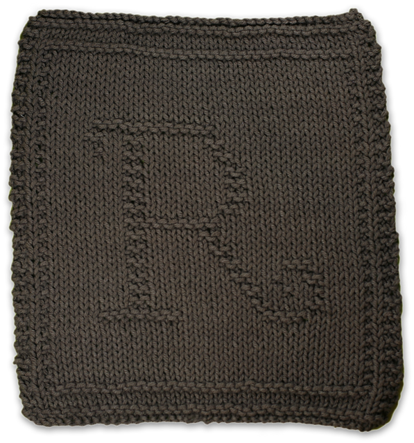 Monogrammed Dishcloth Letter R