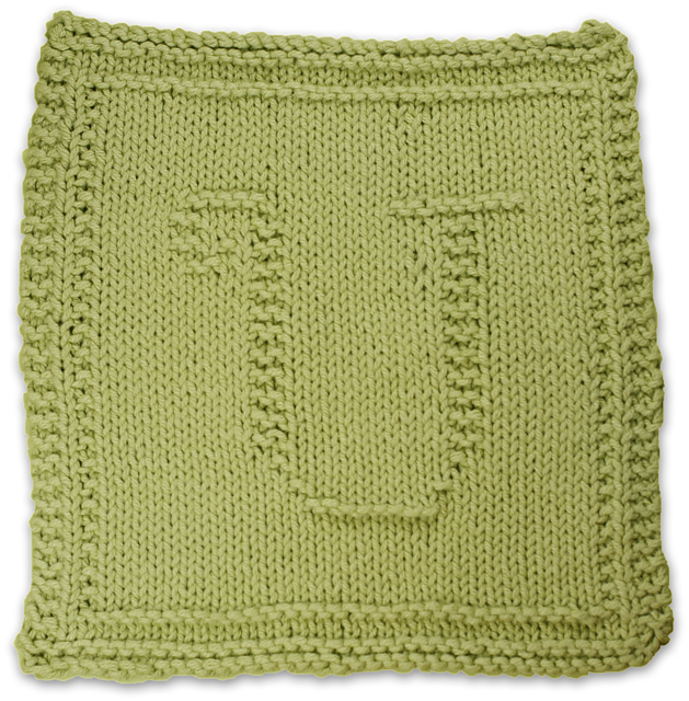 Monogrammed Dishcloth Letter U