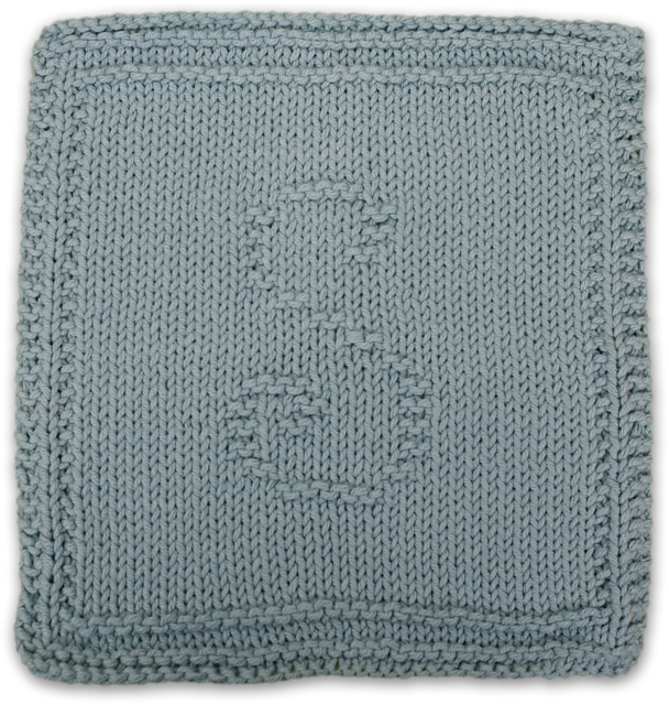 Monogrammed Dishcloth Letter S