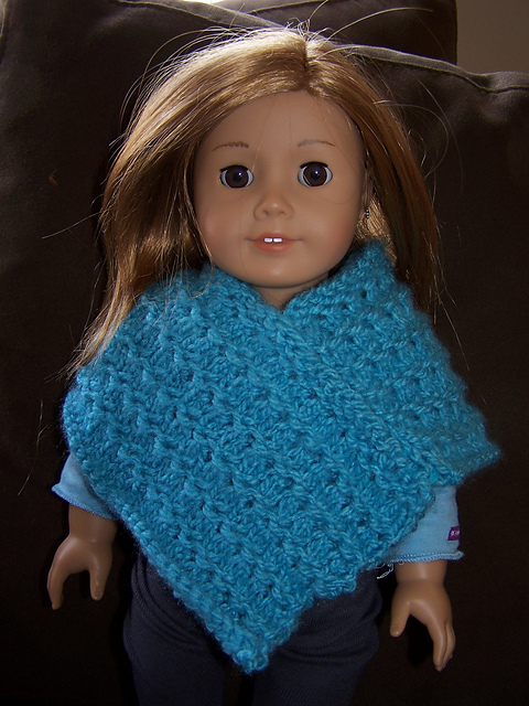 Ravelry: Ridged Poncho for American Girl Doll pattern by Heather