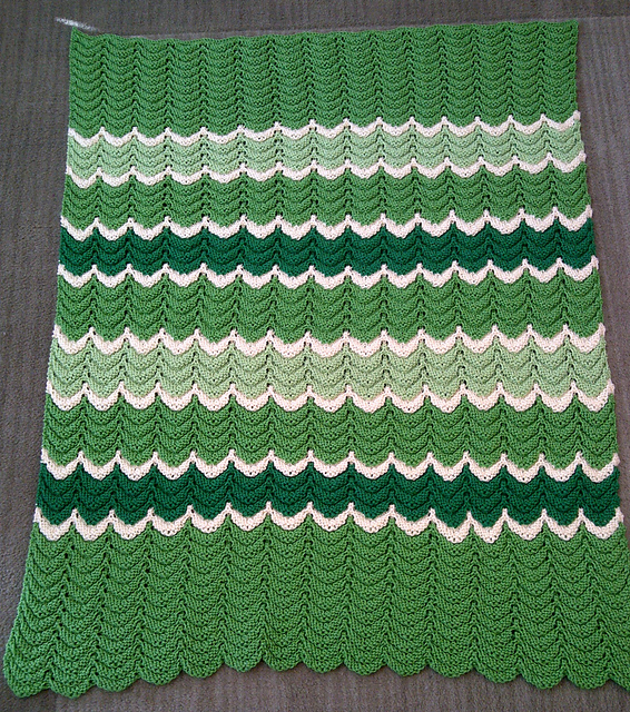 Garter Ripple Baby Blanket