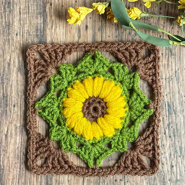 The Sunflower Granny Square