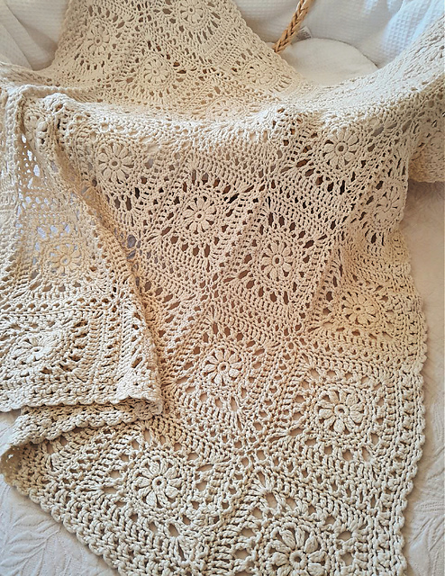 Flower Motif Baby Blanket
