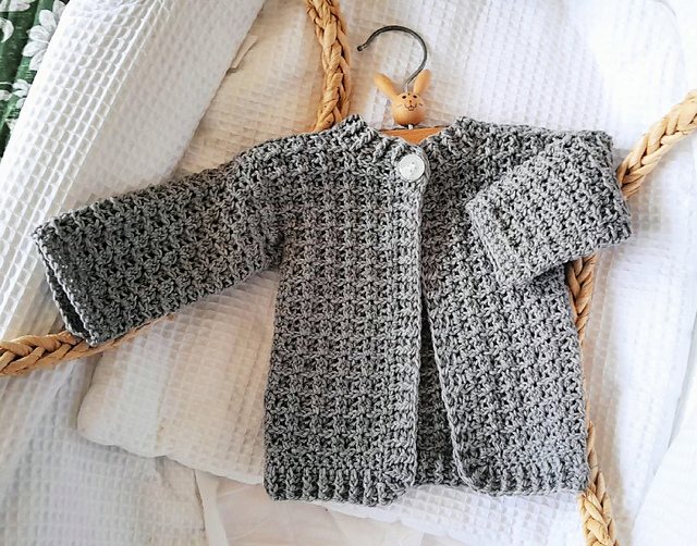 Petite Waffle Baby Cardigan