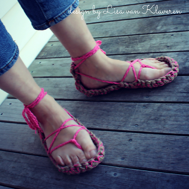 Lace Up Flip Flops
