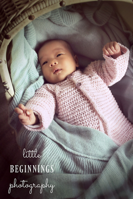 Mock Knit Baby Cardigan
