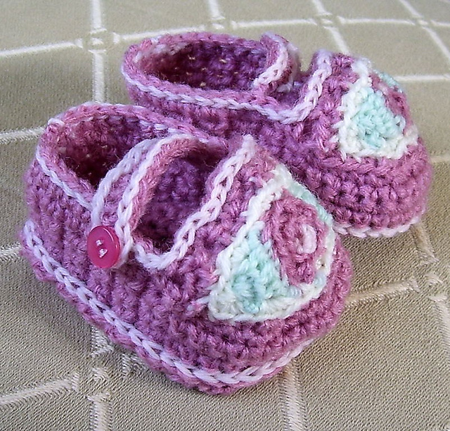 Tapestry Rose Baby Shoes