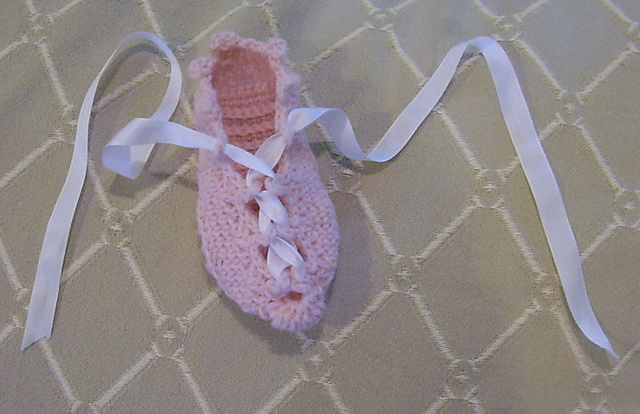 Ballet Slipper Baby Booties
