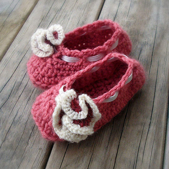 Ruffle Flower Baby Shoes