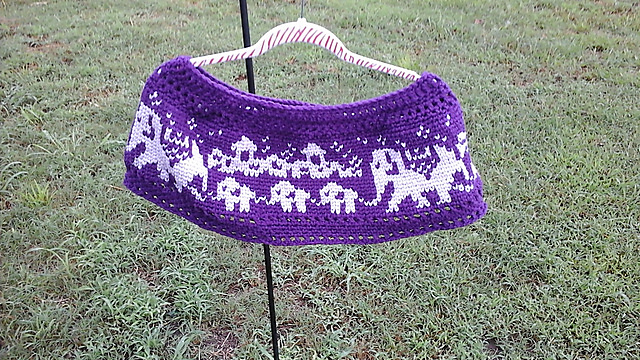 Walking with Elephants Crochet Cowl