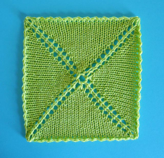 Square Knit In the Round Shawl Shape