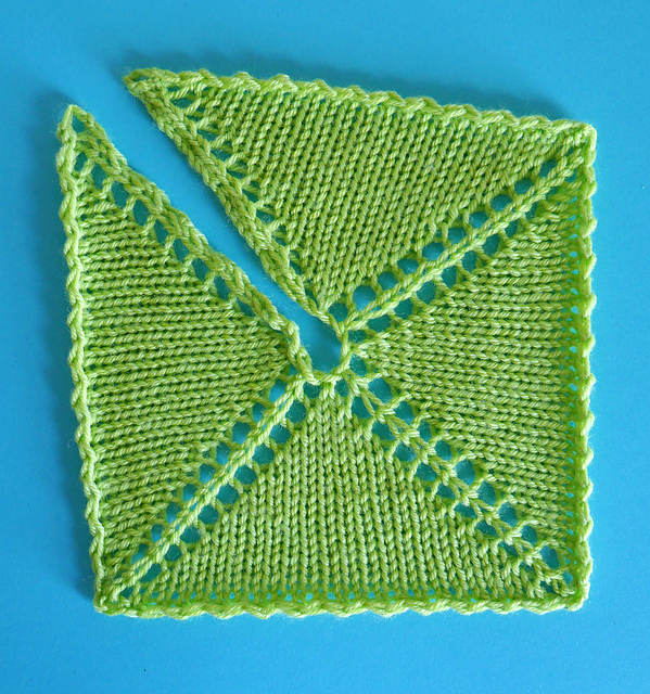 Square with a Diagonal Slit