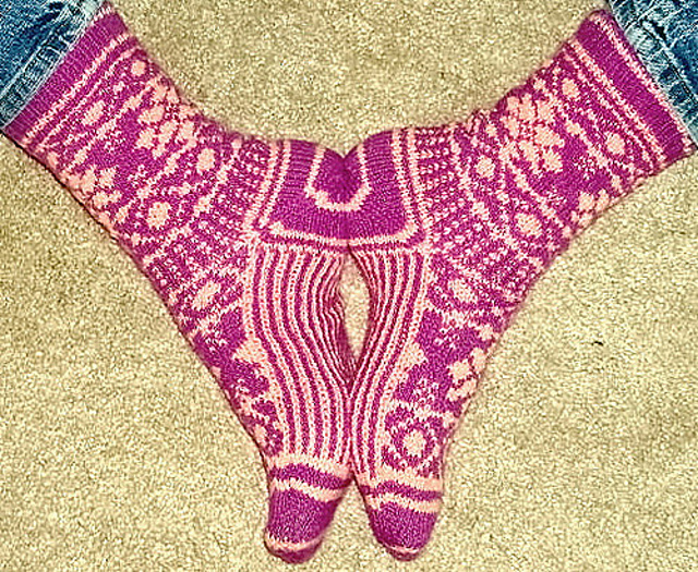 Peony Garden Socks