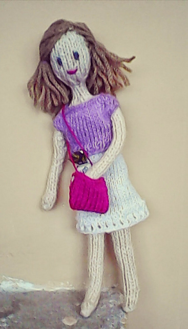 Mrs Knitted Doll